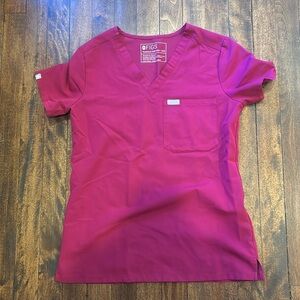 FIGS pink scrub set 
jogger bottoms